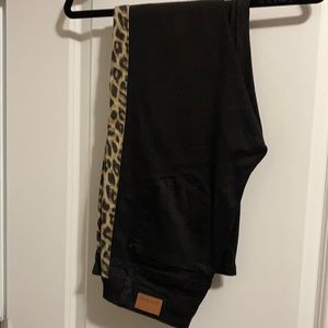Judy Blue black and leopard pants size 13